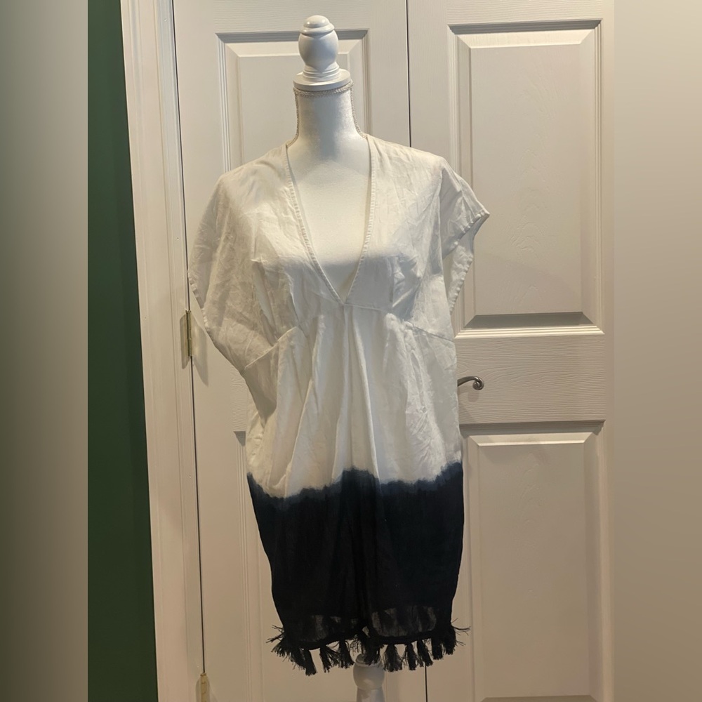 NWT- Old Navy cover up. Asymmetrical Black and White bathing suit cover up